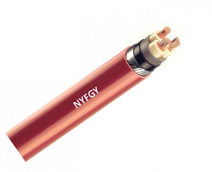 NYFGY DIN VDE 0271 Low Voltage Cable Copper With Galvanized Flat Steel Wire Armouring