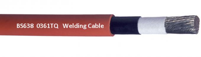 0361TQ / BS638 Rubber Flexible Cable , 100V Heat Resistant Orange Electric Welding Cable